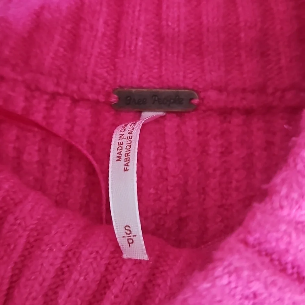 Free People Sunbeam Sweater in Hot Pink Small - Picture 4 of 6